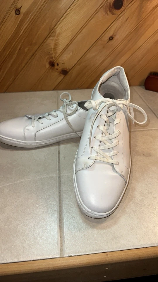 Kenneth Cole Logan Pride Awearness Mens Size 12 Sneakers Shoes White Leather - Image 3 of 4