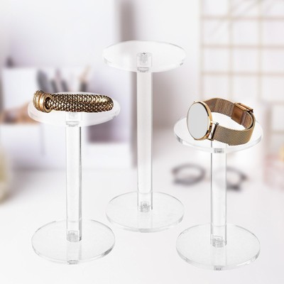 3 stück Runde Acryl Display Riser Stand für Armbänder Kleine Kuchen Display