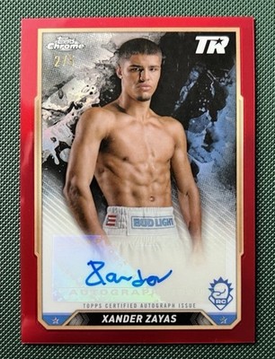 Topps Chrome Boxing 2024 Xander Zayas Autograph Card Red Refractor #2/5 RC 