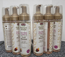 6X African Pride Moisture Miracle Rose Water Argan Oil Curl Hair Mousse 8.5 oz