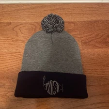 Phish Winter Hat Grey And Navy With Pom Pom Brand New