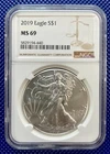 2019 ~ Silver Eagle S$1 ~ NGC MS69 ~ #5829194-440