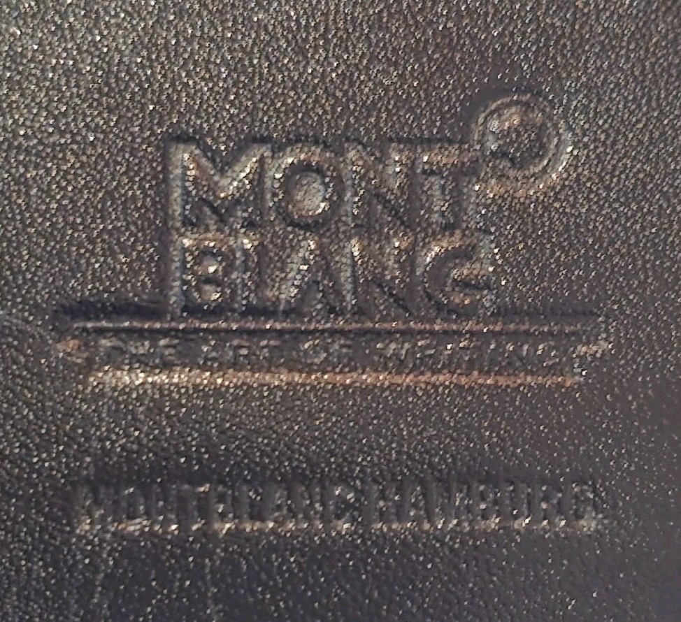 Montblanc Black Leather Card Holder Wallet Made in Italy Luxury Designer