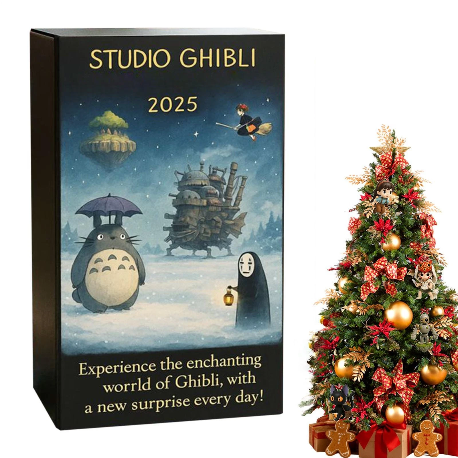 2025 Classic Studio Ghibli Anime Advent Calendar, 24 Days Collectibles Decoration