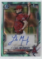 2021 Bowman Draft Chrome Pick Aqua Lava Refractor /199 Luke Murphy Auto 4z8