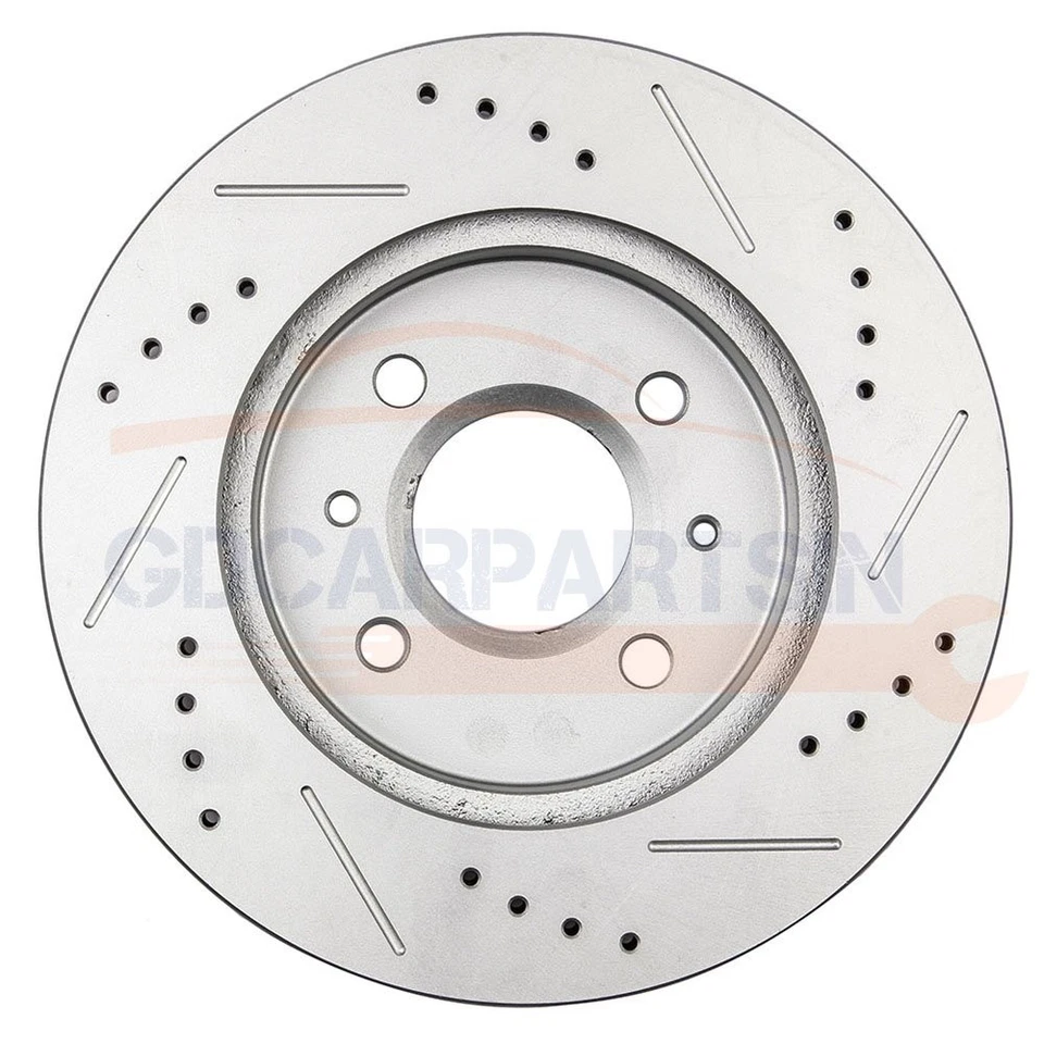 Rotores de disco delanteros de freno perforados y ranurados para Saturn SL2 1991-2002 Saturn SL1 Foto 4 de 4