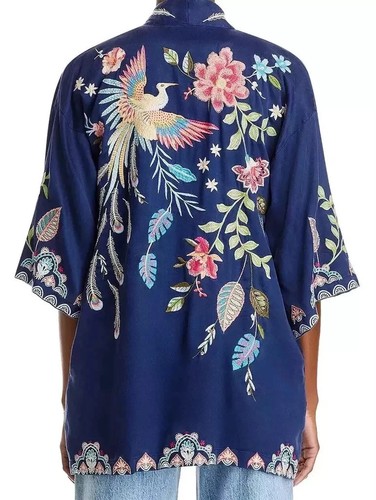 Johnny Was Emika Kimono Otwarty granatowy haft S; Fabrycznie nowy z metką - Zdjęcie 4 z 21