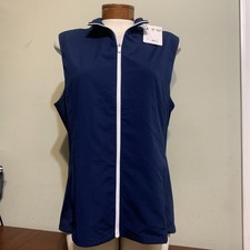 Footjoy Full Zip Golf Vest Womens Navy Large New Nwt 30176 wind water repellent