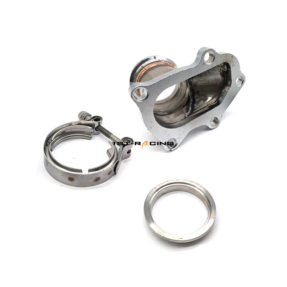 TD04 5 Bolt Exhaust Outlet Flange to 2.5" V Band For Subaru Forester XT Impreza - Image 3 of 4