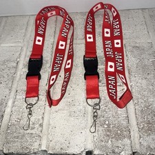 2 Desert Cactus Country of Japan Flag Lanyards National Pride Japanese Flag  