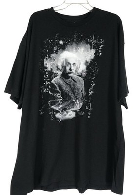 Albert Einstein T Shirt Mens Size 3XL Black Short Sleeve 