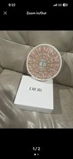 DIOR MESH ROUND EMBROIDERED BUTTERFLY VANITY POUCH MAKE UP BAG W/ZIPPER