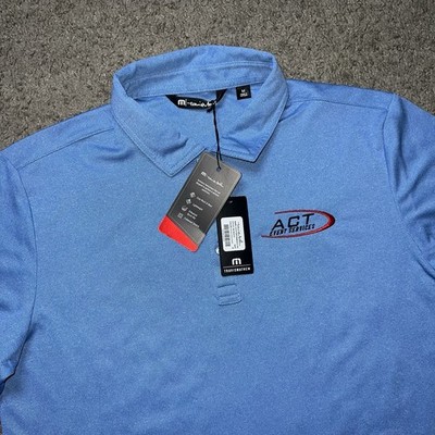 Travis Mathew Polo Shirt Mens M Blue Golf Short Sleeve NWT