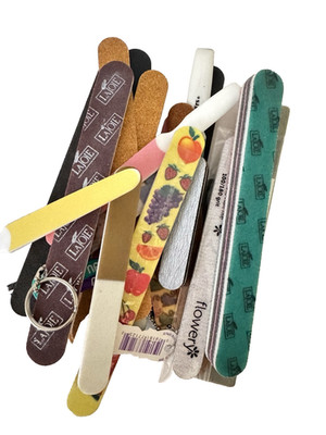 Nail Files Assorted Styles  Laqué, Flowery & Fruit Print Unused 25ct