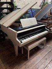 🎹 SALE! Danemann Light Grey Baby Grand Piano & Matching Stool -CAN DELIVER