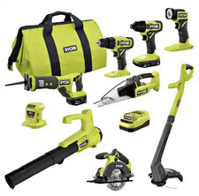 Ryobi ONE 12V Cordless Power Tool Set Kit w/ Tool Bag, Batteries Charger