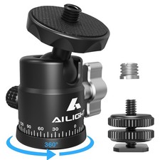 Ailight Mini Ball Head, 360° Panoramic Tripod 1 pack, Black、Sliver