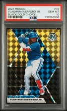 2021 PANINI MOSAIC BLACK GOLD CHOICE #78 VLADIMIR GUERRERO JR. 3/8 PSA 10