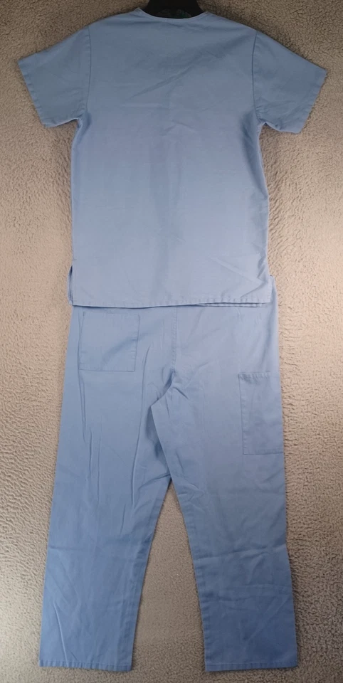Exfoliantes médicos blancos azules cisne talla pequeña unisex hospital bolsillos suaves ropa de trabajo Foto 3 de 4