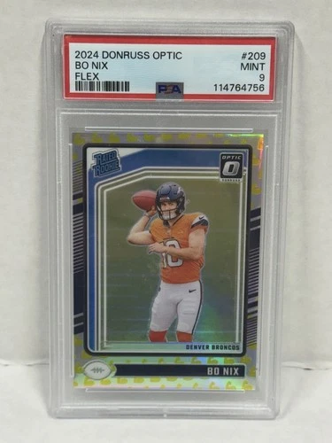 2024 Donruss Optic Flex Bo Nix PSA 9
