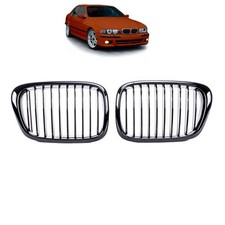 Sportgrill K�hlergrill Single passend f�r BMW 5er E39 95-03 Hochglanz schwarz