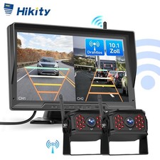 Auto Rückfahrkamera Drahtlos Kameras Einparkhilfe mit 10.1" IPS Monitor IP68 BSD