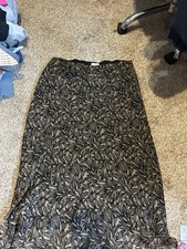 VTG 90s Y2K Cato Dark Floral Maxi Skirt Black Brown Whimsigoth Grunge L Overlay