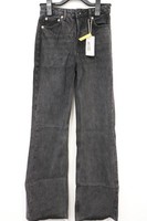 Mango Damen Jeans Hose Ariadna Wide Leg Regular Fit High Waist Schwarz Gr.36 Neu