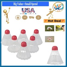 6 Pack Nylon Badminton Shuttlecocks for Indoor Outdoor Play Durable Flight
