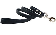 Thick Genuine Leather Dog Leash 49" long 3/4" wide Black