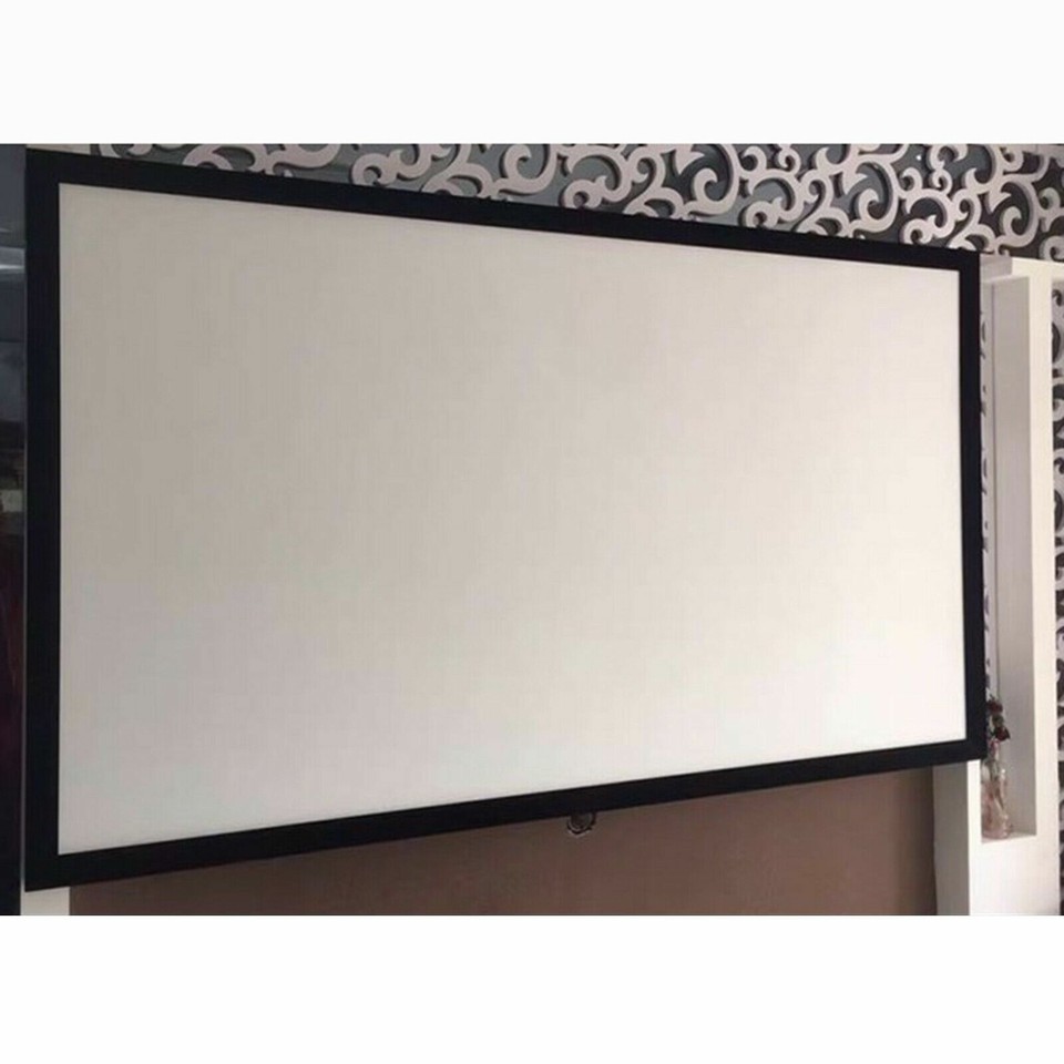 135" Aluminum Fixed Frame 169 Projector Screen White Home Theater TV