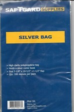 100 SILVER AGE SIZE COMIC BOOK BAGS AND 100 BACKING BOARDS ARCHIVAL SAFE