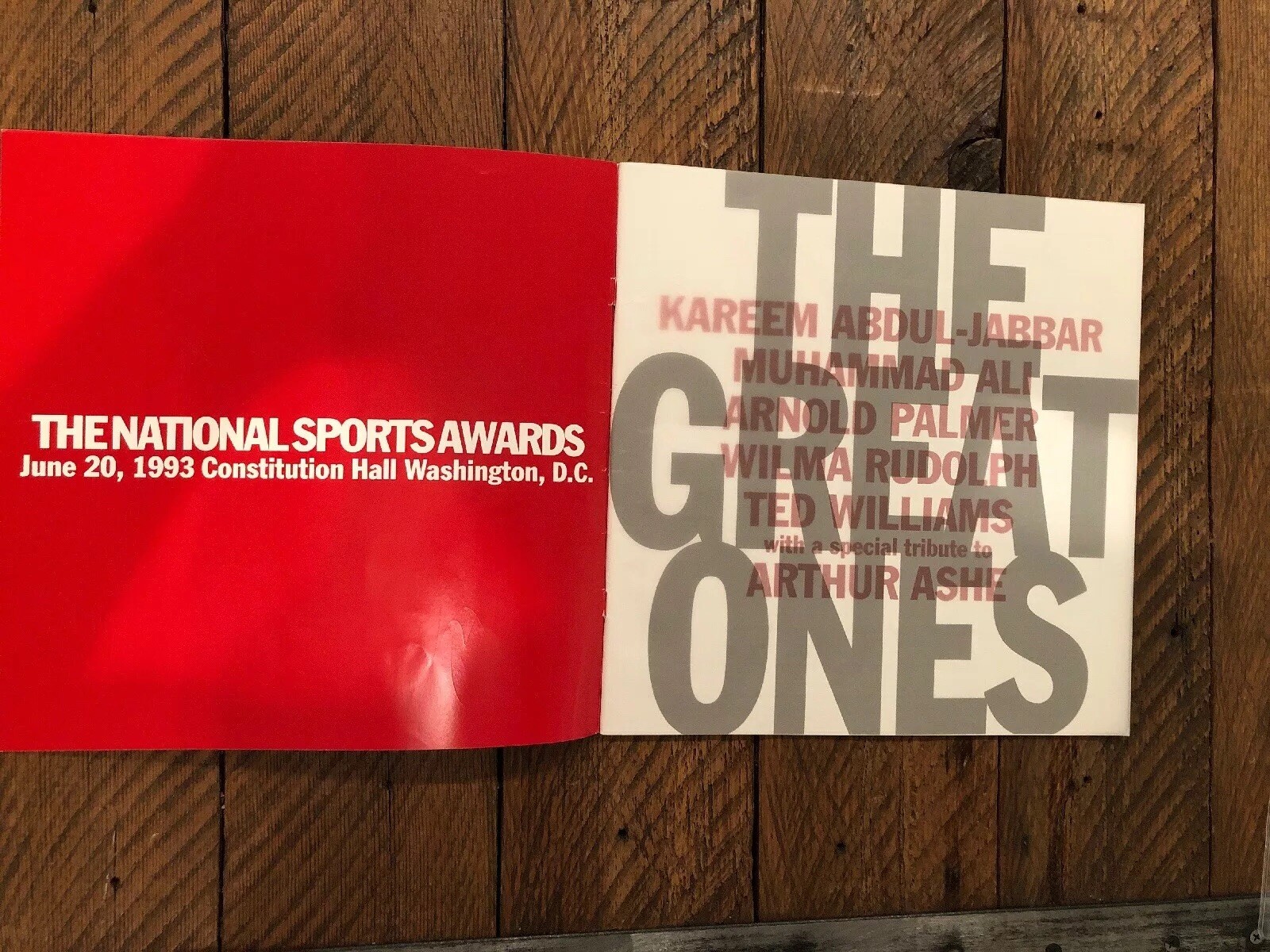 Arnold Palmer Autographed Signed 1993 Natl Sports Awards Program- Muhammad Ali, JSA LOA! 