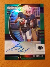 2020 Prizm Draft Auto Green #122 K.J. Hamler Penn State Broncos Rookie WR
