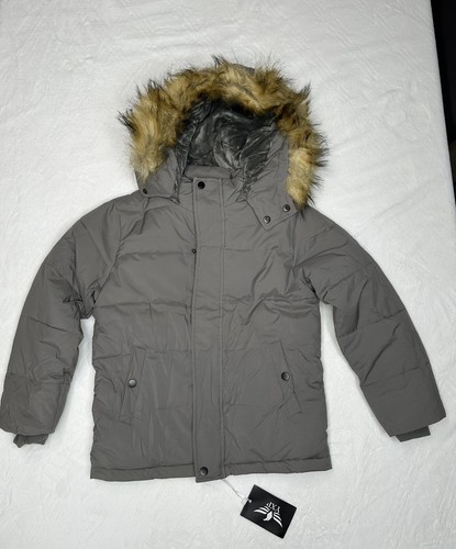 YXP M(8) Giacca Tampone Bambini Media Pile Caldo Foderato Cappotto con Cappuccio Staccabile - Foto 2 di 16
