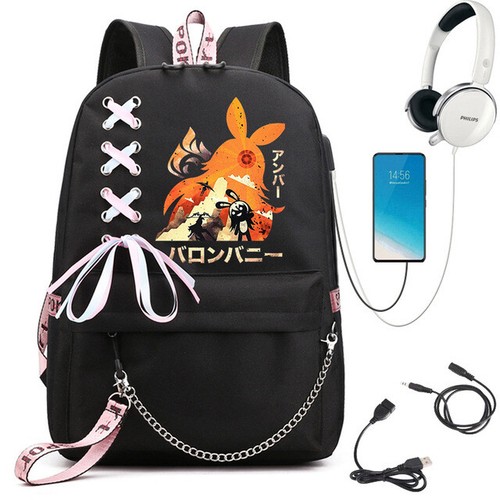 Mochila Genshin Impact Mochila Estudiante Bolso Escolar Mujer Niña Viaje Exterior Bolso - Imagen 30 de 46