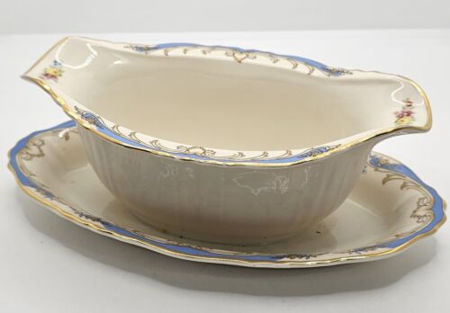 Vintage Porzellan Bundesform Syrakus China Soßenschale mit Unterteller