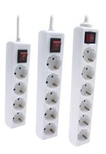 Regleta Enchufe Alargador Base con Interruptor 1,5 metros 6, 5, 4 Tomas. 48h...