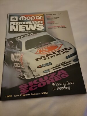 1998 Nov/Dec Mopar Performance news magazine Skuza scores (CP301)