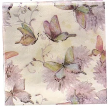 1 Butterfly Decoupage Napkin