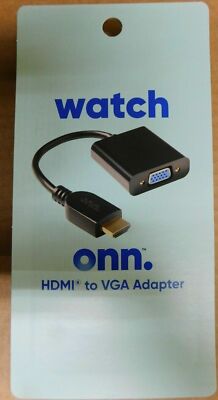 Onn   HDMI to VGA Adaper, connect HDMI device to monitor or projector, supports 