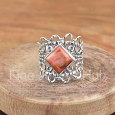 Sponge Coral Ring, 925 Sterling Silver Ring, Boho Ring For Her, Designer Ring