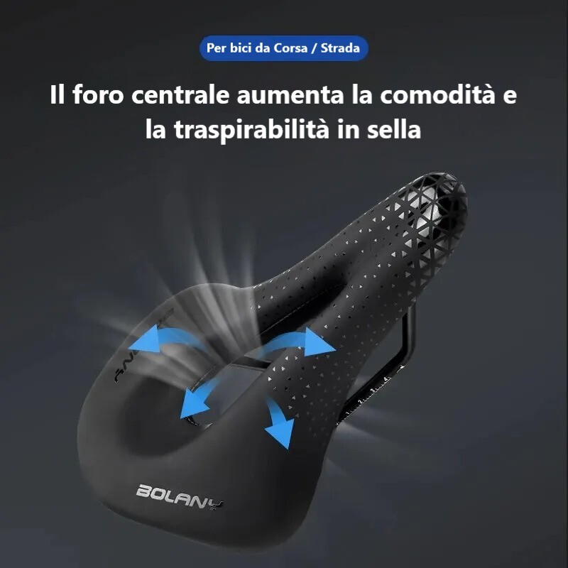 SELLA SELLINO BICI COMODA ERGONOMICA SPORTIVA BICI MTB BICI STRADA ANTIPROSTATA foto 2