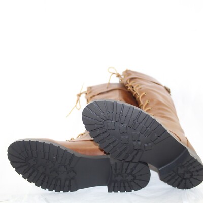 JUSTFAB womens CARTER knee high lace up boots shoe size 8.5 WW