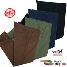 Pantaloni Uomo Slim Fit Sportivi Leggeri Taglie Forti 56 58 60 62 64 66 68 70 72