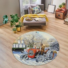 3D Snow Red Car ZHUA008 Game Non Slip Rug Mat Photo Carpet Trevor Mitchell Zoe