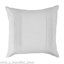 (2) Pacific Heights Linen Cotton Waffle Euro Shams Soft Baby Sky Blue Pleated
