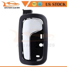 Chrome Door Handle Front Inside Black Driver Side LH Fits 05-10 CHEVROLET COBALT