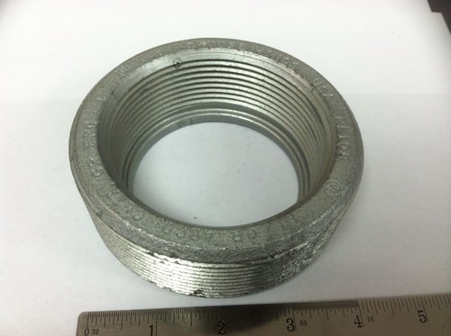 CROUSE HINDS RE108 CONDUIT REDUCER HUB BUSHING 4" TO 3" IRON - Picture 3 of 3