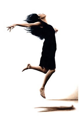 Leap Into the Unknown - Signed Fine Art Giclée Print. Sensual Modern Ballerina